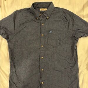 Men's Hollister Gray Button-Up Shirt